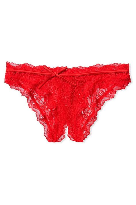 Delicate scalloped edges complete the look. . Victoria secret crotchless panties